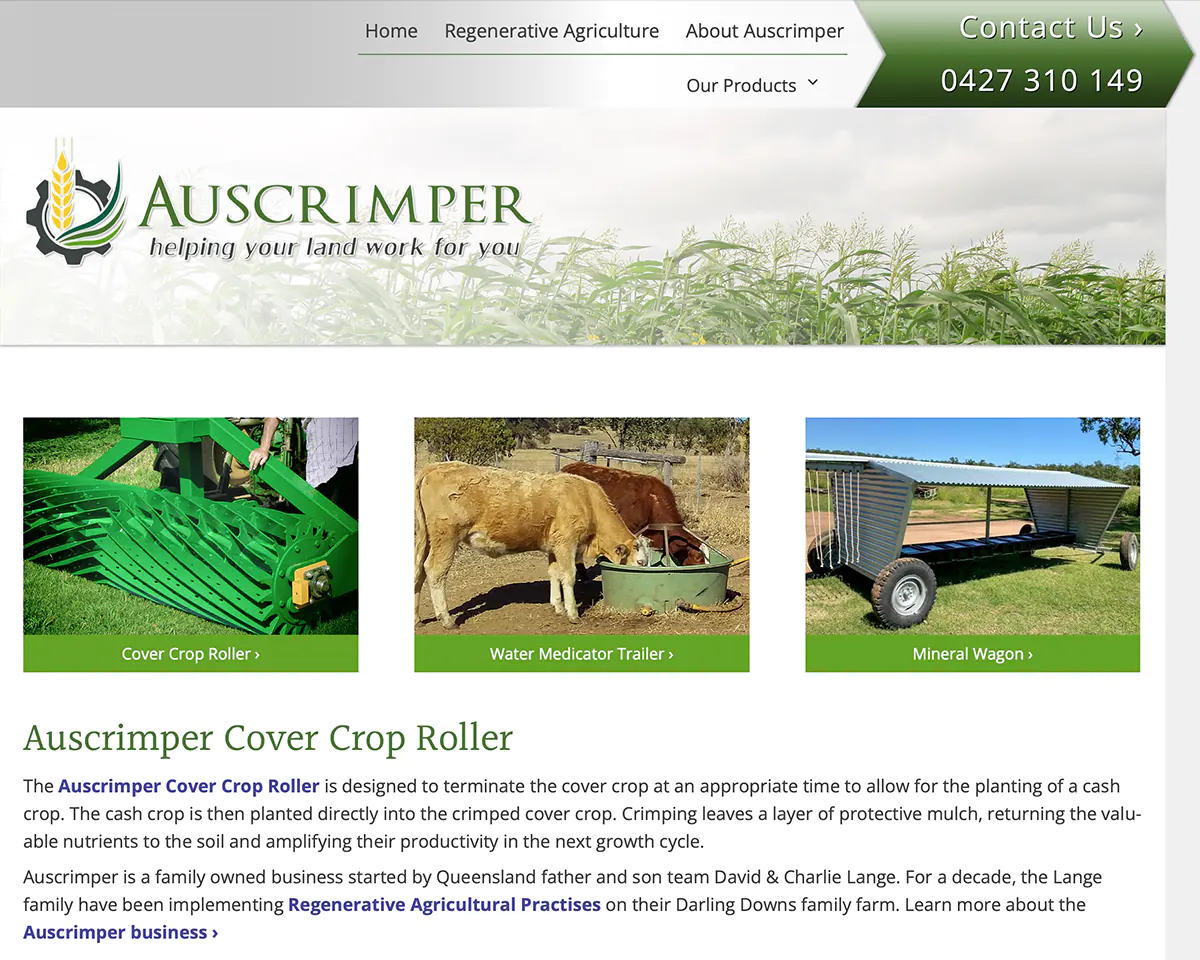 Auscrimper web site screen shot